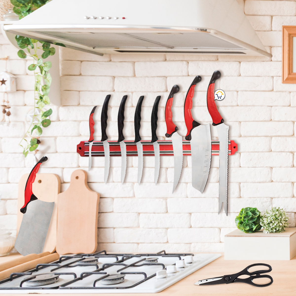 Miniatura 4 de Set cuchillos x10 Acero + Afilador SCA01